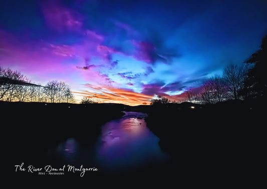 The River Don at Montgarrie - Postcard