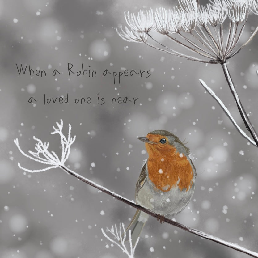 When a Robin Appears - Christmas Card