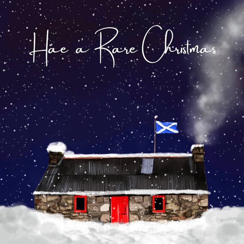 Hae a Rare Christmas Bothy - Doric Christmas Card