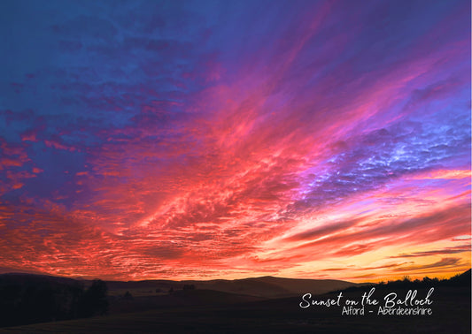 Sunset from the Balloch - Postcard