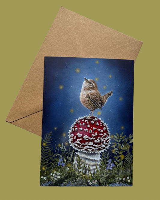 The Wren who waits for the Moon - Card