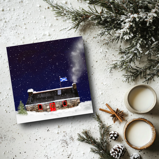 Snowy Scottish Bothy Card