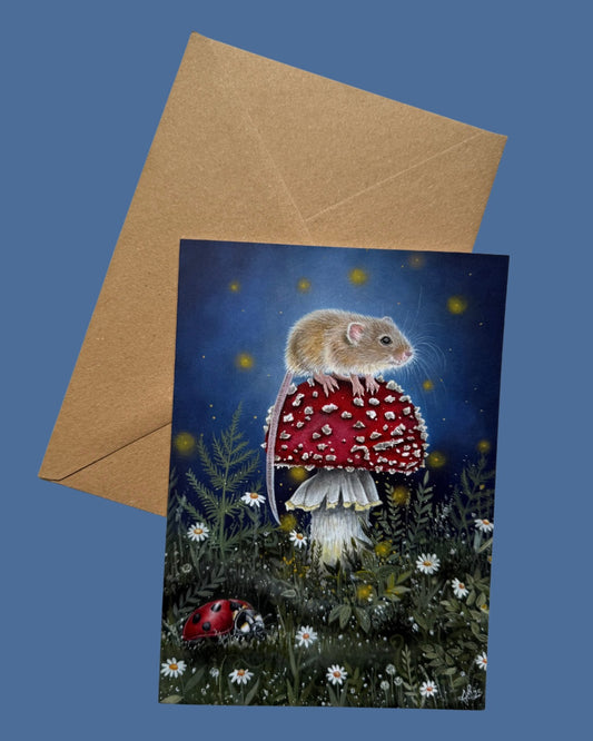 The Mouse who waits for the Stars - Card