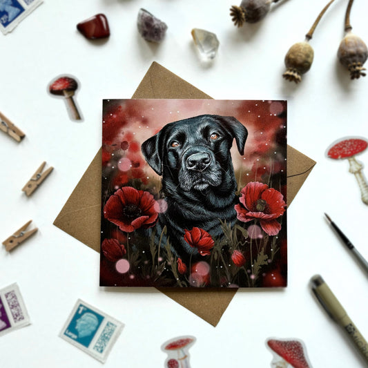 Brindi in the Poppies Card